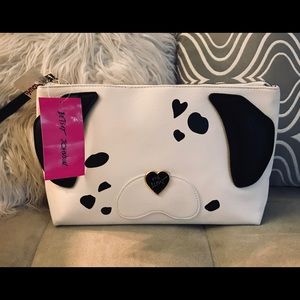 Large Betsey Johnson Dalmatian Cosmetic Bag
